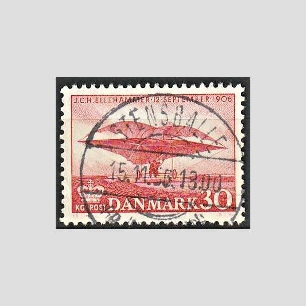 FRIMRKER DANMARK | 1956 - AFA 366 - Ellehammer - 30 re rd - Pragt Stemplet Stensballe