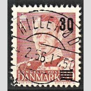 FRIMRKER DANMARK | 1955 - AFA 363a - Provisorier - 30/20 re rd - Pragt Stemplet Hillerd