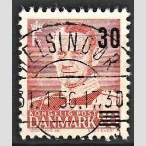 FRIMRKER DANMARK | 1955 - AFA 363a - Provisorier - 30/20 re rd - Pragt Stemplet Helsingr