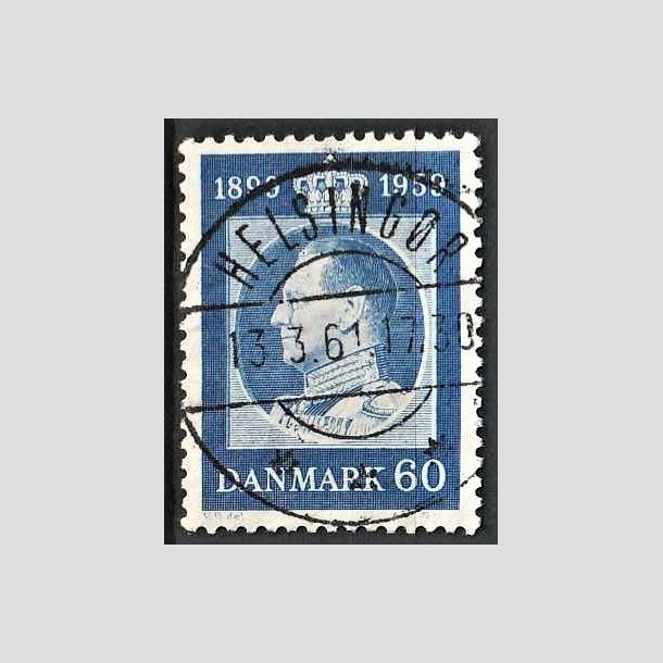 FRIMRKER DANMARK | 1959 - AFA 376 - Frederik IX 60 r - 60 re bl - Pragt Stemplet Helsingr