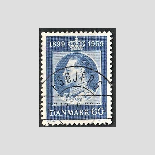 FRIMRKER DANMARK | 1959 - AFA 376 - Frederik IX 60 r - 60 re bl - Pragt Stemplet Esbjerg