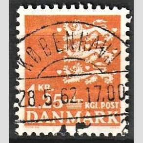 FRIMRKER DANMARK | 1962 - AFA 404 - Rigsvben 1,25 Kr. orange - Lux Stemplet Kbenhavn