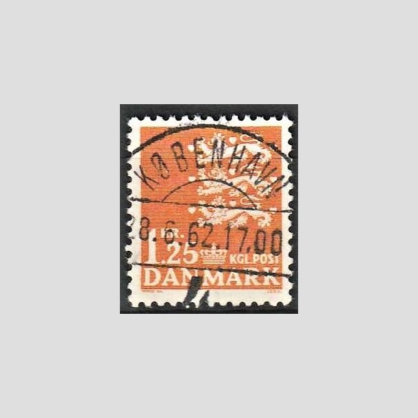 FRIMRKER DANMARK | 1962 - AFA 404 - Rigsvben 1,25 Kr. orange - Lux Stemplet Kbenhavn