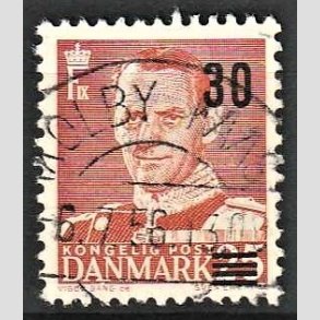 FRIMRKER DANMARK | 1955 - AFA 364 - Provisorier - 30/25 re rd - Pragt Stemplet Kolby Kaas