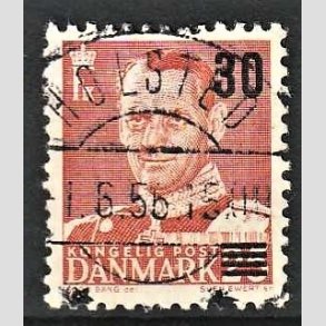 FRIMRKER DANMARK | 1955 - AFA 364 - Provisorier - 30/25 re rd - Pragt Stemplet Holsted