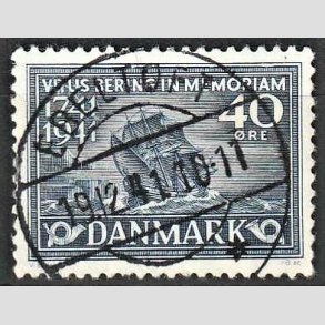 FRIM�RKER DANMARK | 1941 - AFA 272 - Vitus Bering 40 �re bl� - Lux Stemplet Ebeltoft
