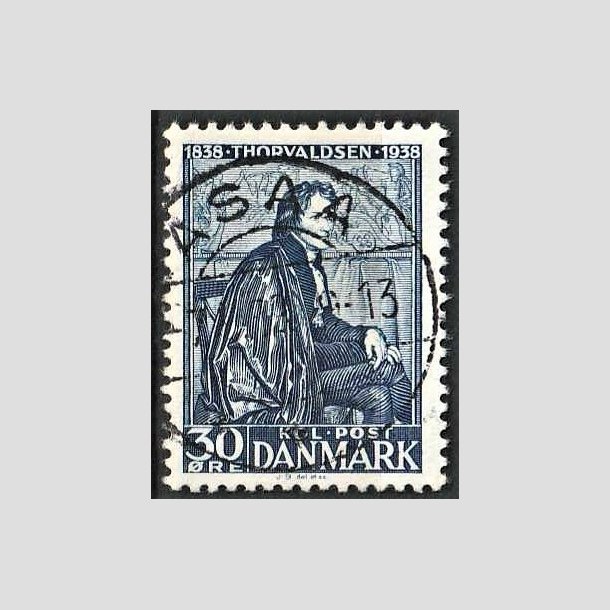 FRIMRKER DANMARK | 1938 - AFA 251 - Thorvaldsen 30 re bl - Lux Stemplet Asaa