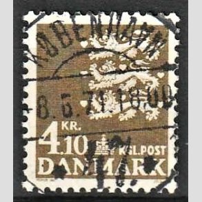 FRIMRKER DANMARK | 1970 - AFA 502 - Rigsvben 4,10 Kr. olivenbrun - Lux Stemplet