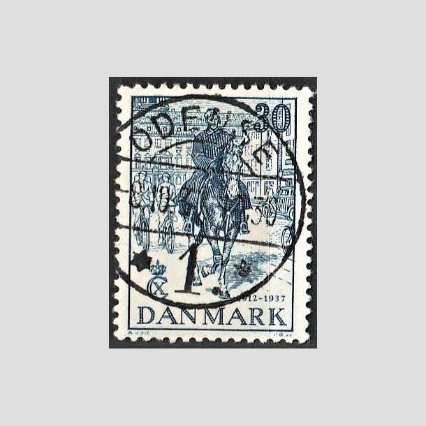 FRIMRKER DANMARK | 1937 - AFA 242 - Chr. X 25 re jubilum 30 re bl - Lux Stemplet 