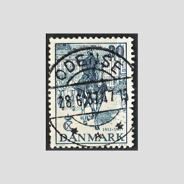 FRIMRKER DANMARK | 1937 - AFA 242 - Chr. X 25 re jubilum 30 re bl - Lux Stemplet (Kort tak)