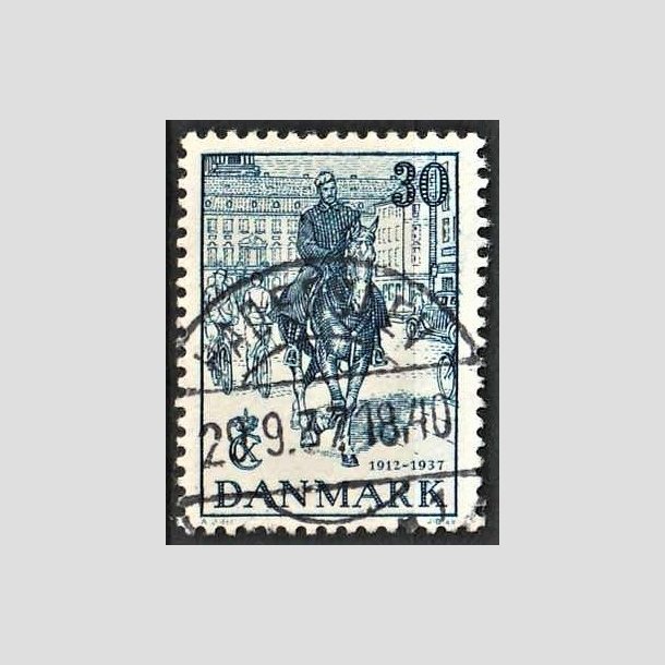 FRIMRKER DANMARK | 1937 - AFA 242 - Chr. X 25 re jubilum 30 re bl - Lux Stemplet Haderslev