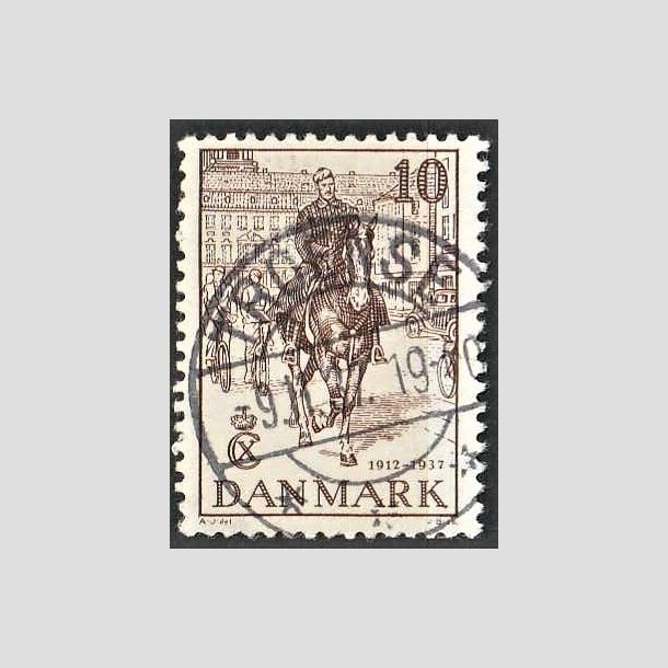 FRIMRKER DANMARK | 1937 - AFA 240 - Chr. X 25 re jubilum 10 re brun - Lux Stemplet Troense