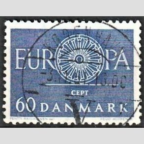 FRIM�RKER DANMARK | 1960 - AFA 389 - CEPT - 60 �re bl� - Pragt Stemplet K�benhavn