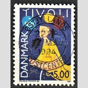 FRIM�RKER DANMARK | 1993 - AFA 1044 - Turisme - 5,00 Kr. flerfarvet - Pragt Stemplet 