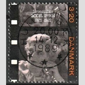 FRIM�RKER DANMARK | 1989 - AFA 947 - Dansk film - 3,20 Kr. flerfarvet - Pragt Stemplet Humleb�k