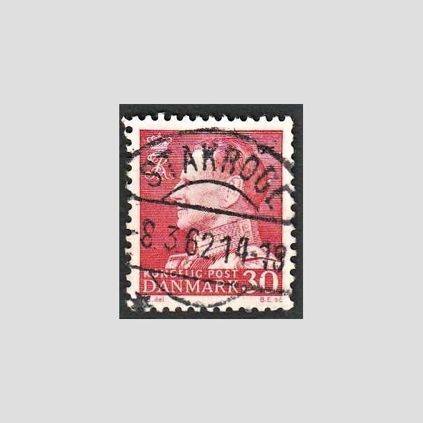 FRIMRKER DANMARK | 1961-62 - AFA 394 - Fr. IX 30 re rd - Lux Stemplet Stakroge