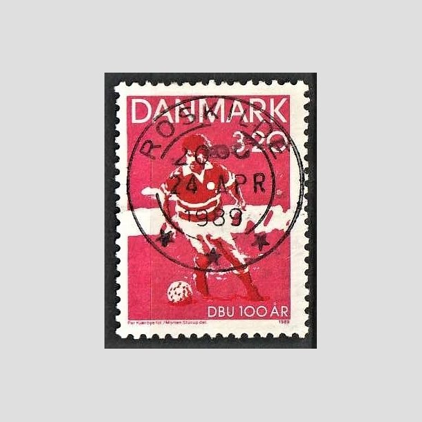 FRIMRKER DANMARK | 1989 - AFA 935 - DBU 100 r - 3,20 Kr. rd/sort - Pragt Stemplet Roskilde