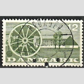 FRIMRKER DANMARK | 1960 - AFA 381 - Landbrugsmotiver - 12 re grn - Pragt Stemplet Broager