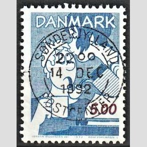 FRIM�RKER DANMARK | 1992 - AFA 1031 - Danske tegneseriefigurer - 5,00 Kr. bl�/r�d - Pragt Stemplet