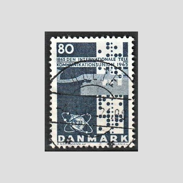 FRIMRKER DANMARK | 1965 - AFA 434 - Telekommunikation 100 r - 80 re bl - Lux Stemplet Holte