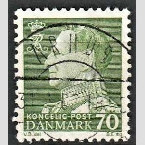 FRIMRKER DANMARK | 1961-62 - AFA 399 - Fr. IX 70 re mrkgrn - Pragt Stemplet rhus