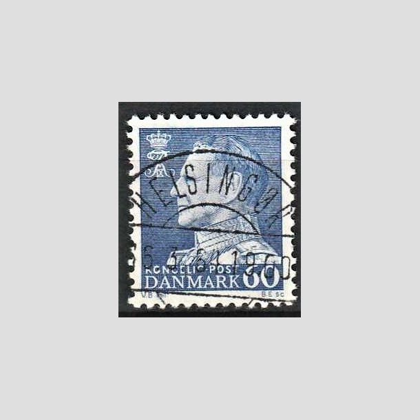 FRIMRKER DANMARK | 1961-62 - AFA 398 - Fr. IX 60 re bl - Pragt Stemplet Helsingr