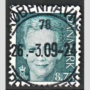 FRIMRKER DANMARK | 2008 - AFA 1523 - Dronning Margrethe II - 8,75 blgrn - Pragt Stemplet