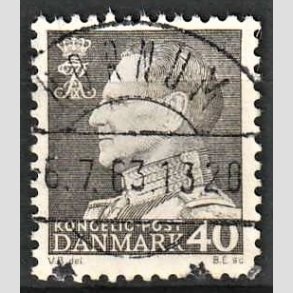 FRIMRKER DANMARK | 1961-62 - AFA 396 - Fr. IX 40 re gr - Pragt Stemplet Hrnum
