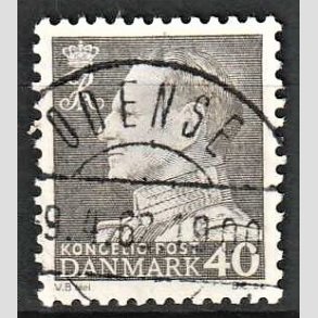FRIMRKER DANMARK | 1961-62 - AFA 396 - Fr. IX 40 re gr - Pragt Stemplet Odense