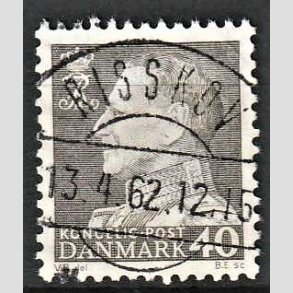 FRIMRKER DANMARK | 1961-62 - AFA 396 - Fr. IX 40 re gr - Pragt Stemplet Risskov