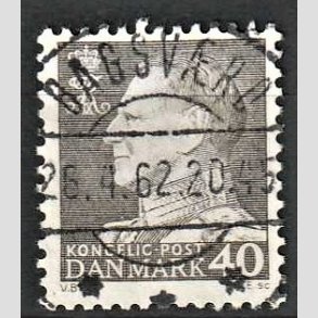 FRIMRKER DANMARK | 1961-62 - AFA 396 - Fr. IX 40 re gr - Pragt Stemplet Bagsvrd