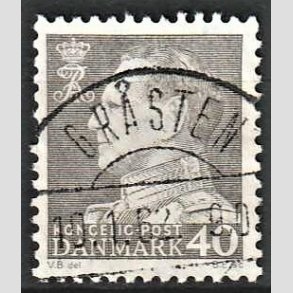 FRIMRKER DANMARK | 1961-62 - AFA 396 - Fr. IX 40 re gr - Pragt Stemplet Grsten
