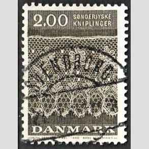 FRIM�RKER DANMARK | 1980 - AFA 713 - S�nderjyske kniplinger - 2,00 Kr. gr�brun - Pragt Stemplet Svendborg