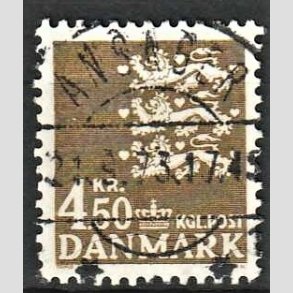 FRIMRKER DANMARK | 1972 - AFA 530 - Rigsvben 4,50 Kr. olivenbrun - Lux Stemplet Ansager