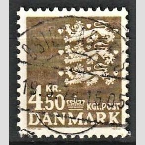 FRIMRKER DANMARK | 1972 - AFA 530 - Rigsvben 4,50 Kr. olivenbrun - Lux Stemplet ster Assels