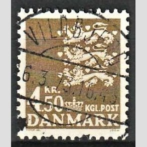 FRIMRKER DANMARK | 1972 - AFA 530 - Rigsvben 4,50 Kr. olivenbrun - Lux Stemplet Vildbjerg