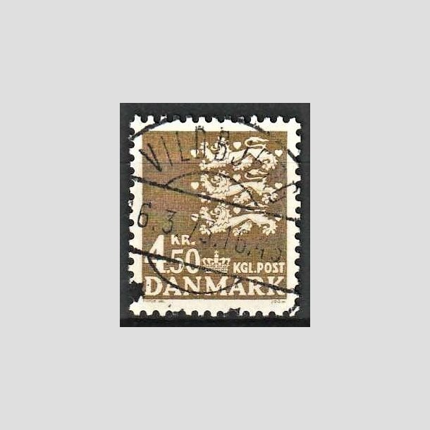 FRIMRKER DANMARK | 1972 - AFA 530 - Rigsvben 4,50 Kr. olivenbrun - Lux Stemplet Vildbjerg