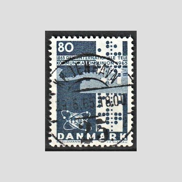 FRIMRKER DANMARK | 1965 - AFA 434 - Telekommunikation 100 r - 80 re bl - Lux Stemplet