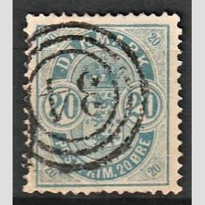 FRIM�RKER DANMARK | 1882 - AFA 33 - 20 �re bl� 