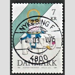 FRIM�RKER DANMARK | 2015 - AFA 1812 - Danske ordener - 7,00 Kr. flerfarvet - Pragt Stemplet