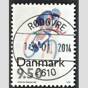 FRIMRKER DANMARK | 1996 - AFA 1114 - Sport - 9,50 Kr. flerfarvet - Pragt Stemplet 
