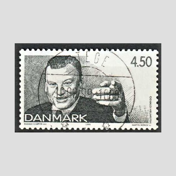 FRIMRKER DANMARK | 1999 - AFA 1213 - Dansk revy - 4,50 Kr. grn - Pragt Stemplet Stege