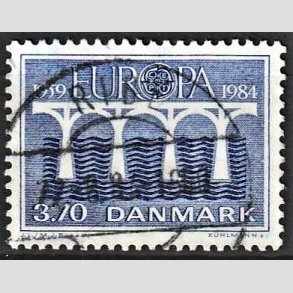 FRIM�RKER DANMARK | 1984 - AFA 804 - Europam�rker - 3,70 Kr. bl� - Pragt Stemplet Ribe