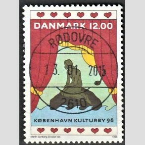 FRIM�RKER DANMARK | 1996 - AFA 1110 - K�benhavn Kulturby 96 - 12,00 Kr. flerfarvet - Pragt Stemplet