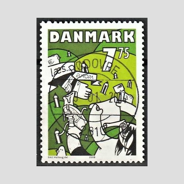 FRIMRKER DANMARK | 2008 - AFA 1547 - Europamrke - 7,75 Kr. flerfarvet - Pragt Stemplet 