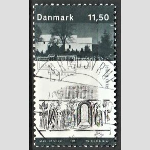 FRIM�RKER DANMARK | 2003 - AFA 1366 - Kongernes Jelling - 11,50 Kr. Jelling Kirke - Pragt Stemplet Br�dstrup