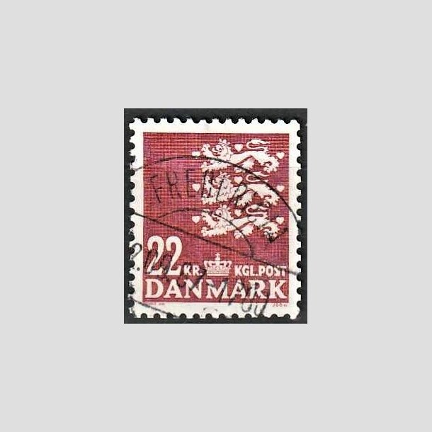 FRIMRKER DANMARK | 1987 - AFA 876 - Rigsvben 22 Kr. matrd - Lux Stemplet Fredericia