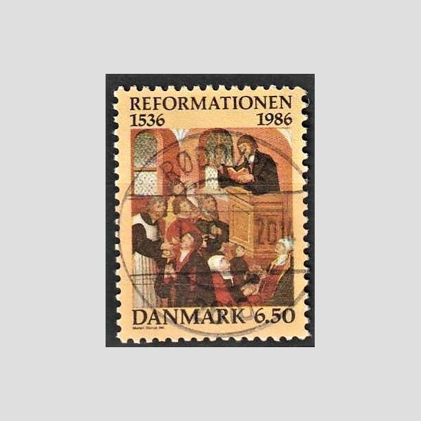 FRIMRKER DANMARK | 1986 - AFA 874 - Reformationen - 6,50 Kr. flerfarvet - Pragt Stemplet