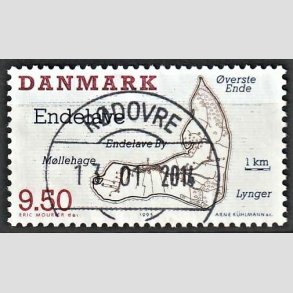 FRIMRKER DANMARK | 1995 - AFA 1089 - Danske smer - 9,50 Kr. flerfarvet - Pragt Stemplet 