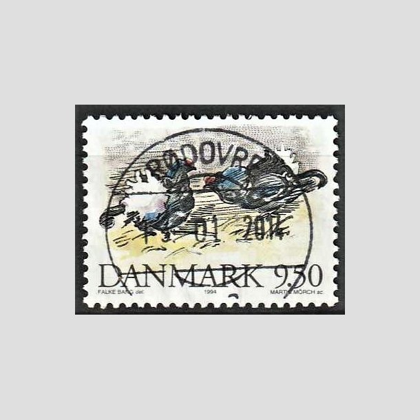 FRIMRKER DANMARK | 1994 - AFA 1079 - Truede danske dyr - 9,50 Kr. Urfugl - Pragt Stemplet 